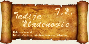 Tadija Mladenović vizit kartica